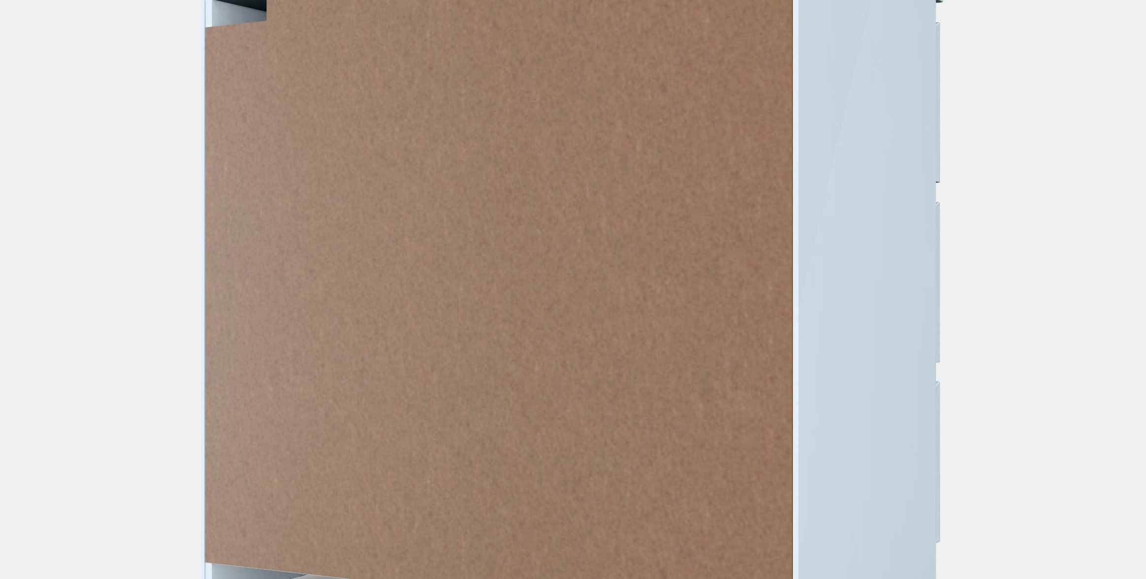 MALM Chest of 3 drawers 3 Low-poly 3D model_6