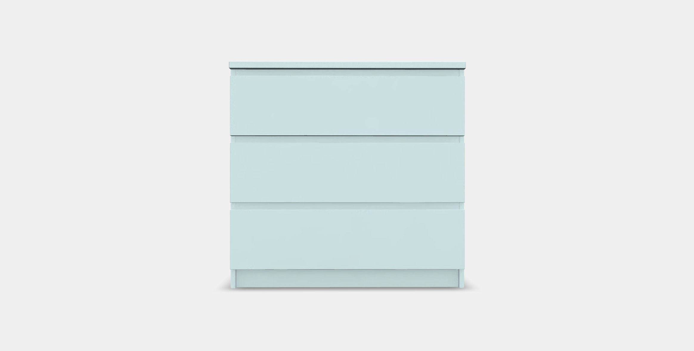 MALM Chest of 3 drawers 3 Low-poly 3D model_10