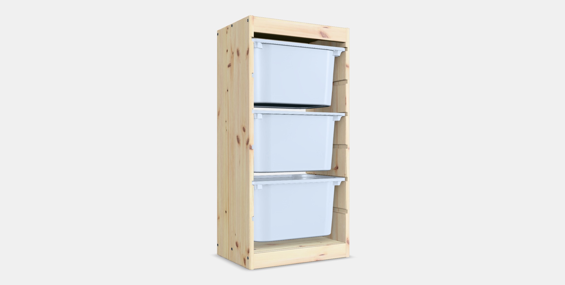 TROFAST Storage combination with boxes 14 Low-poly 3D model_16