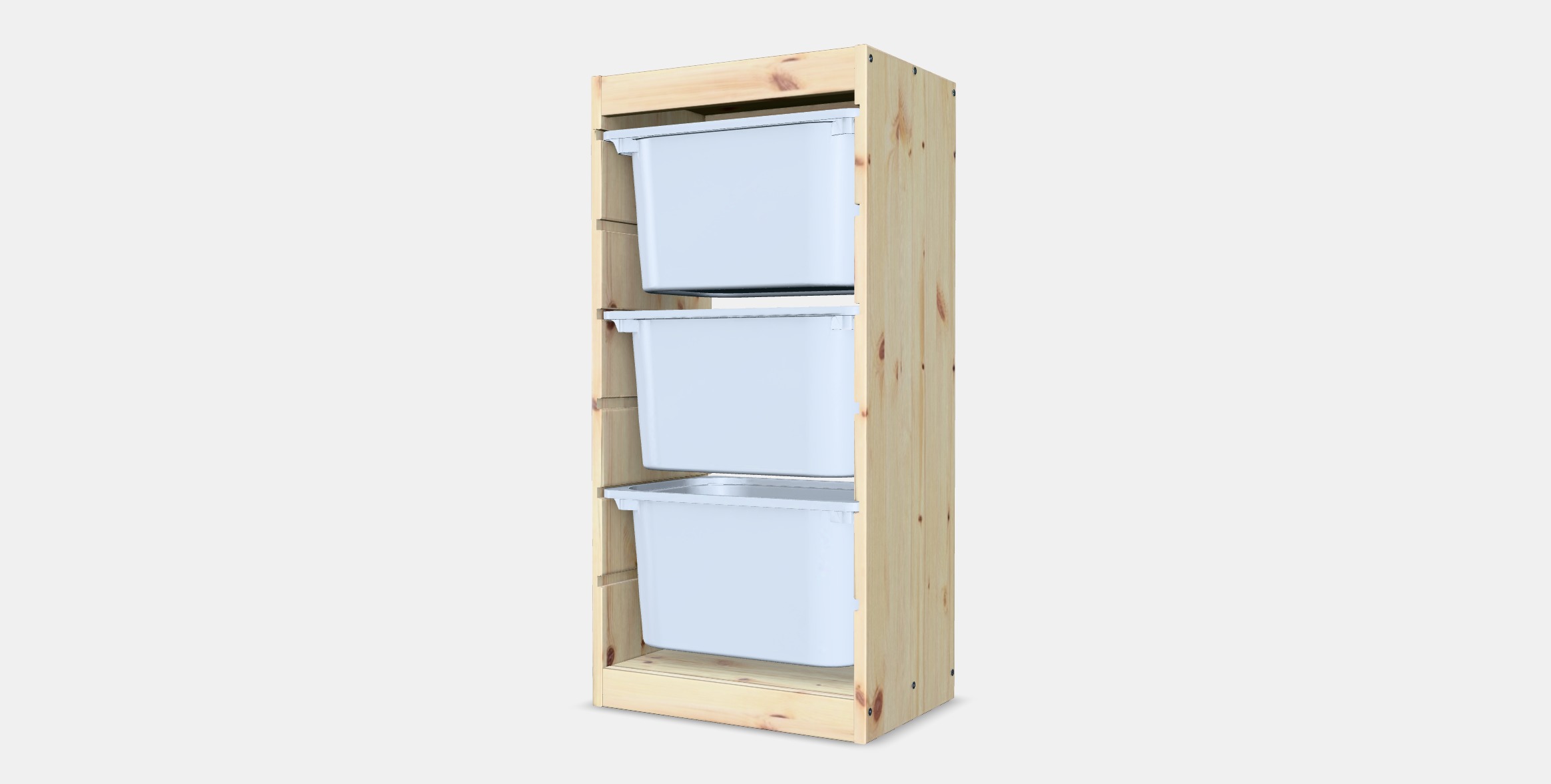 TROFAST Storage combination with boxes 14 Low-poly 3D model_6