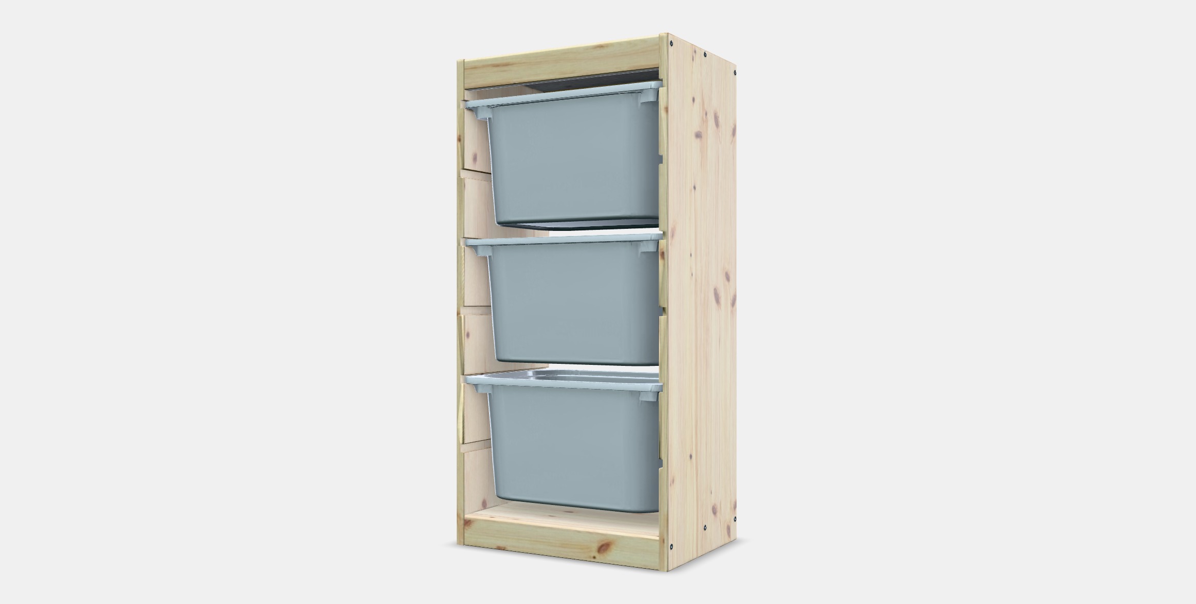 TROFAST Storage combination with boxes 14 Low-poly 3D model_12