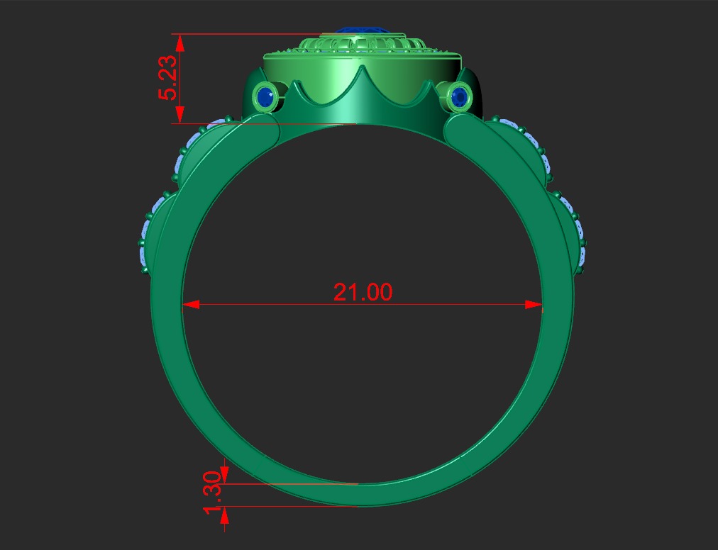 A MAN S RING WITH STONES 3 Printable Model 3D print model_1