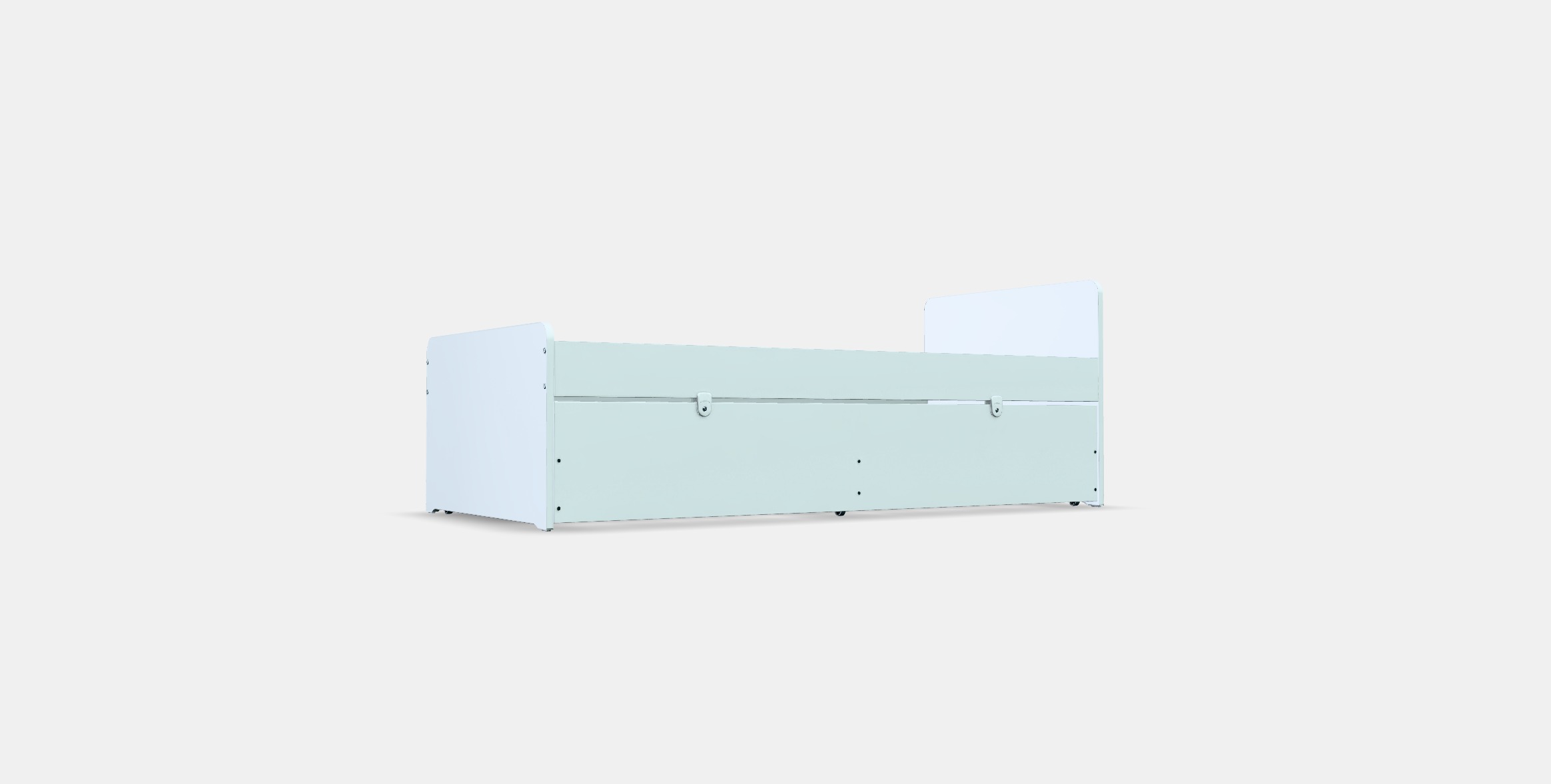 SLAKT Bed frame with underbed and storage Low-poly 3D model_3