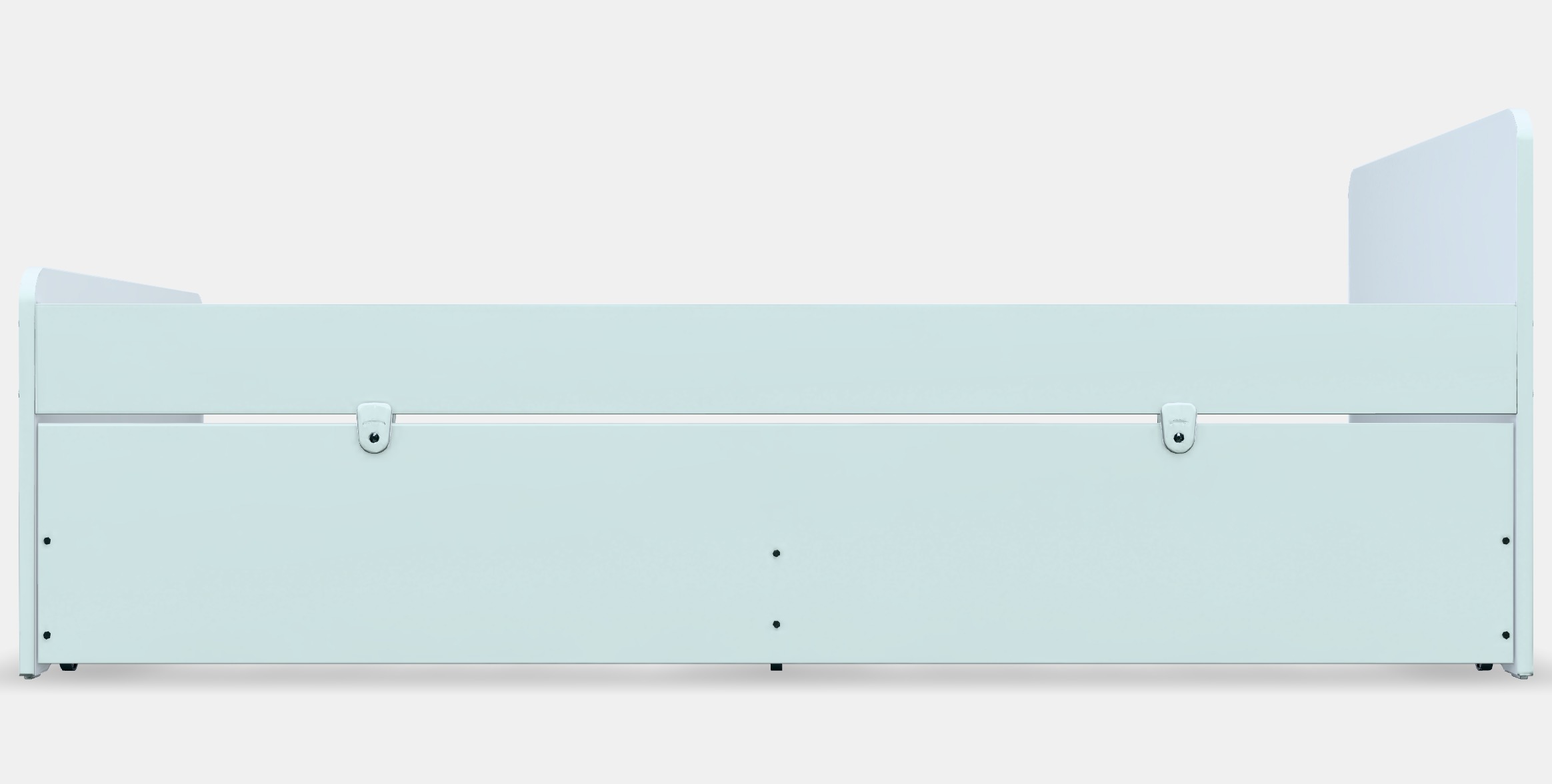 SLAKT Bed frame with underbed and storage Low-poly 3D model_11