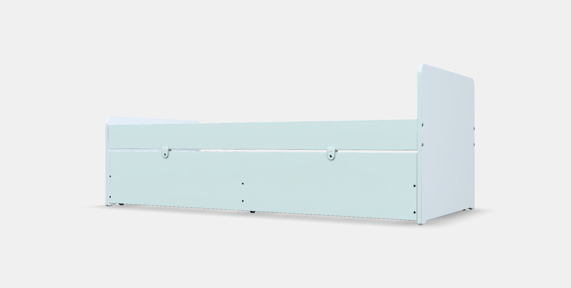 SLAKT Bed frame with underbed and storage Low-poly 3D model_13