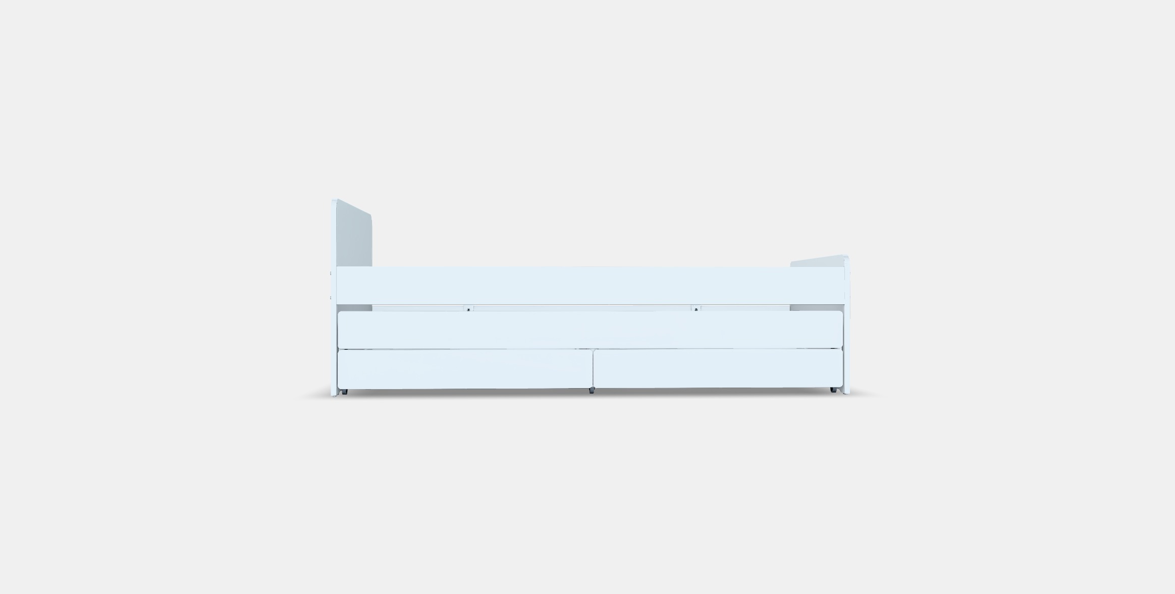 SLAKT Bed frame with underbed and storage Low-poly 3D model_14