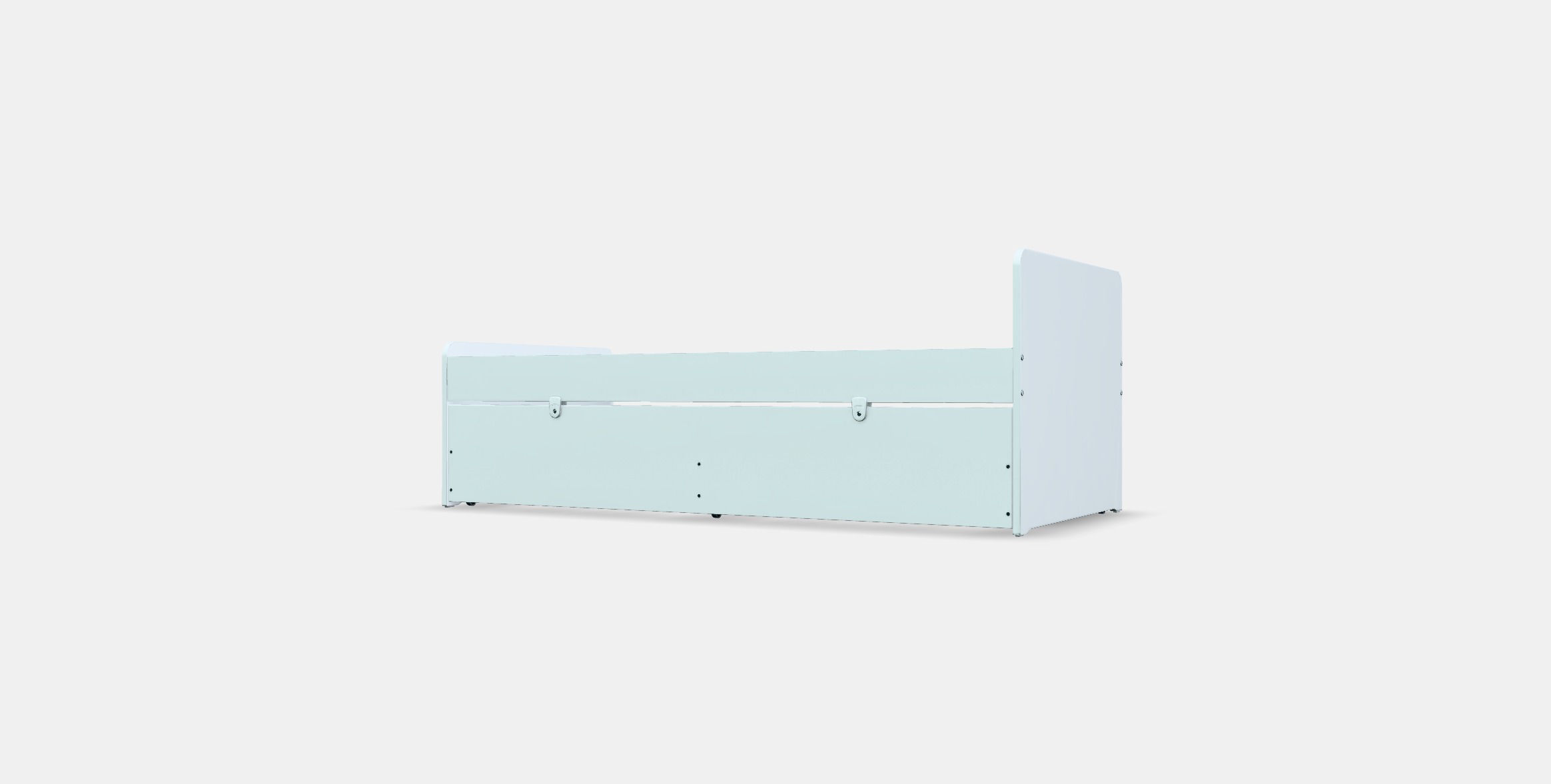 SLAKT Bed frame with underbed and storage Low-poly 3D model_12