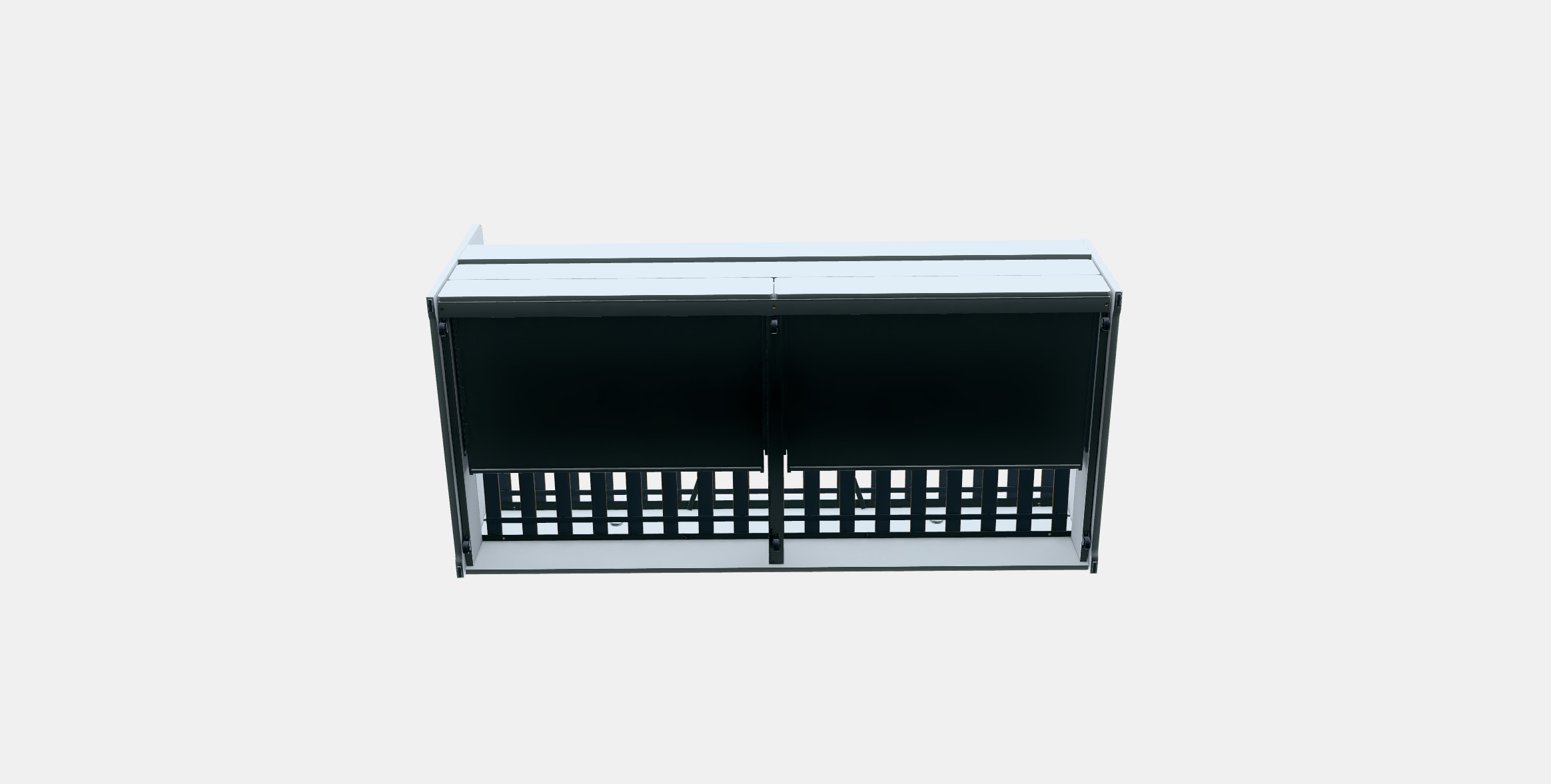 SLAKT Bed frame with underbed and storage Low-poly 3D model_7