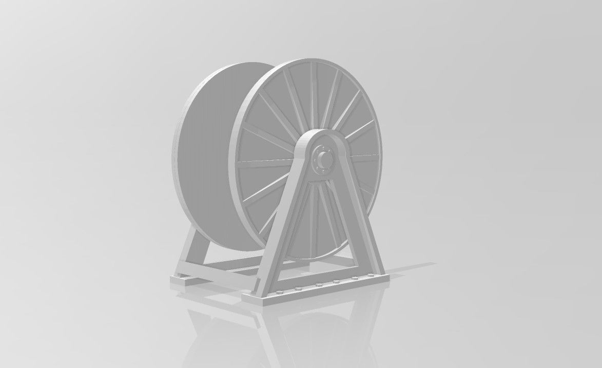 SIMPLE REEL FOR CABLE OR MOORING LINE FOR A MODEL SHIP 3D print model_1