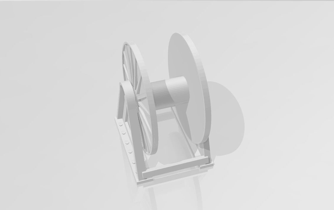 SIMPLE REEL FOR CABLE OR MOORING LINE FOR A MODEL SHIP 3D print model_2