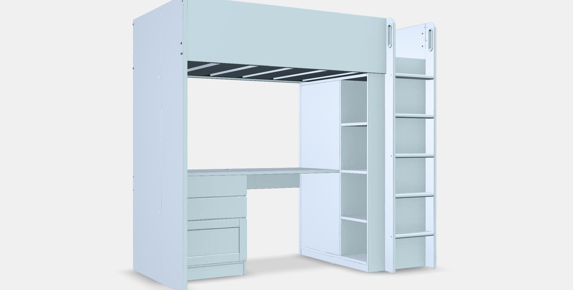SMASTAD Loft bed 1 Low-poly 3D model_9