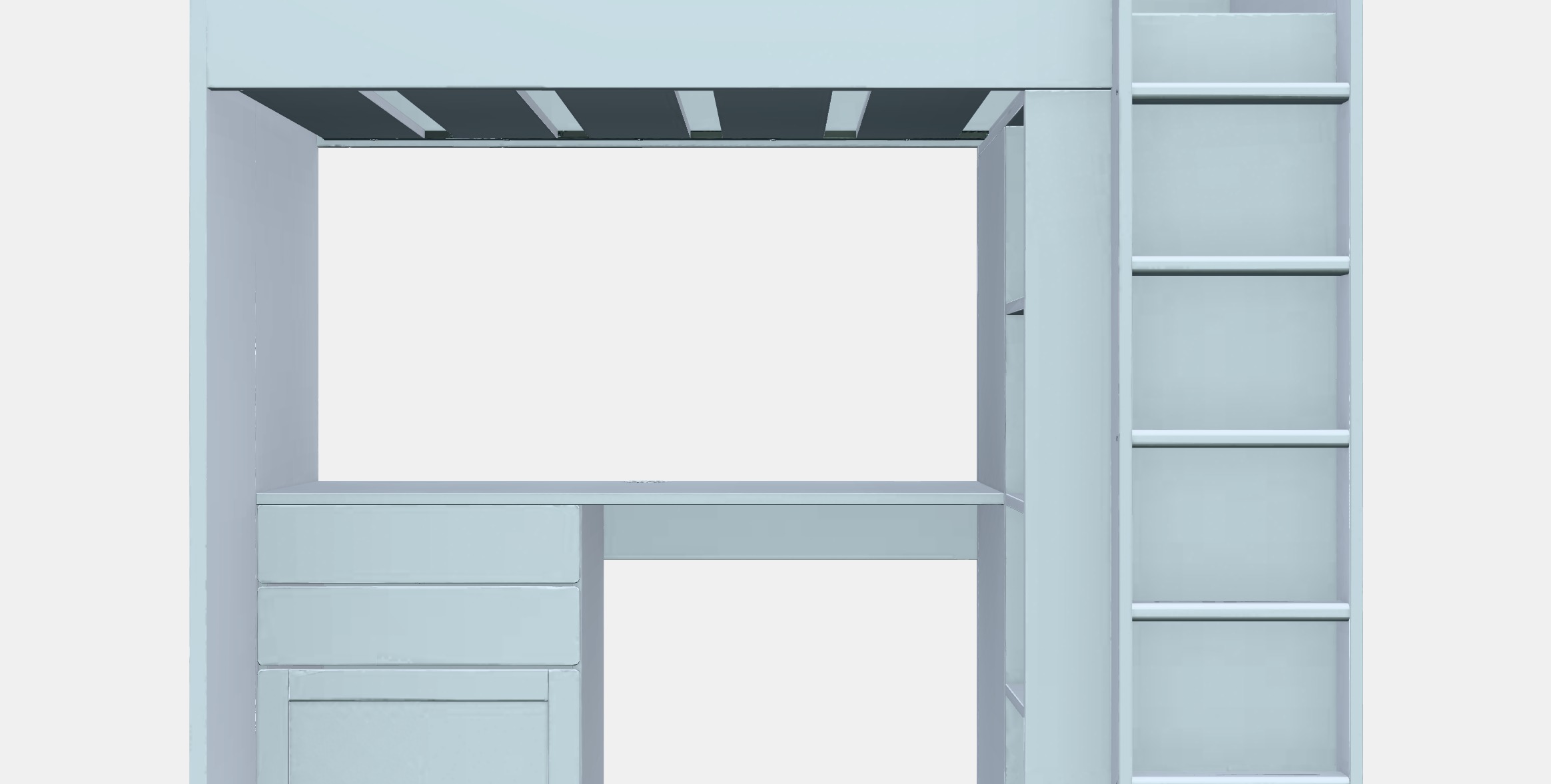 SMASTAD Loft bed 1 Low-poly 3D model_11