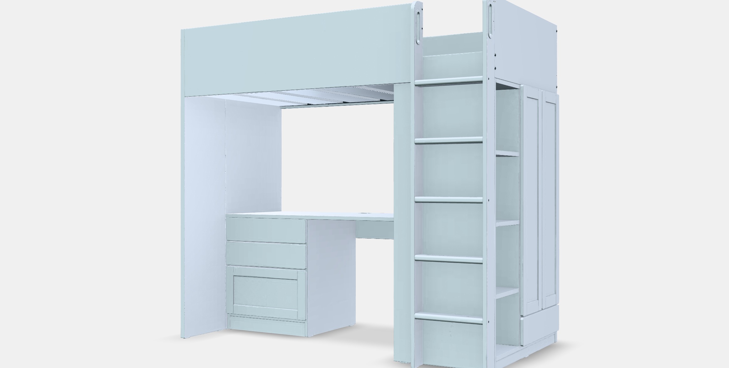 SMASTAD Loft bed 1 Low-poly 3D model_13