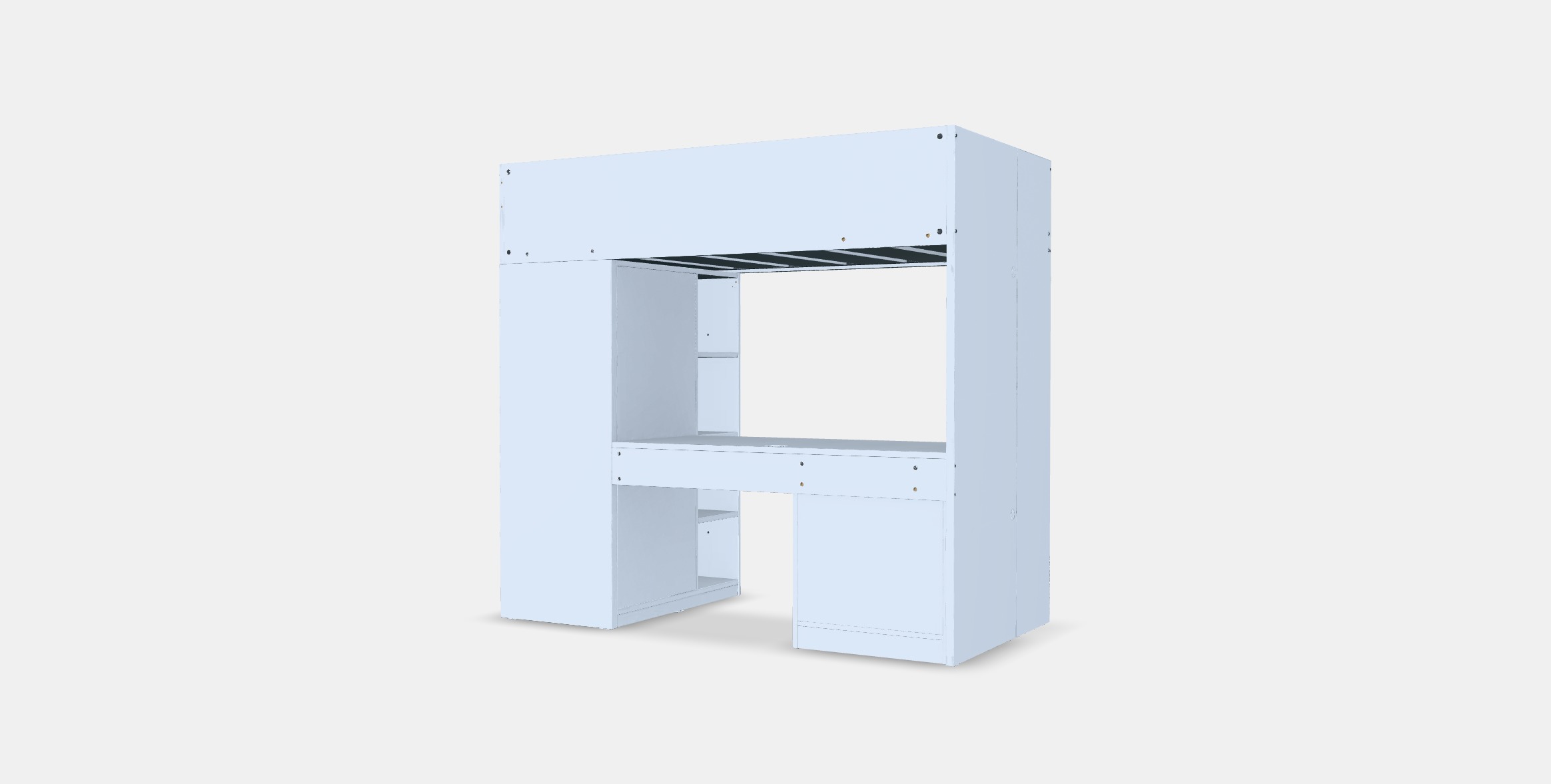 SMASTAD Loft bed 1 Low-poly 3D model_4