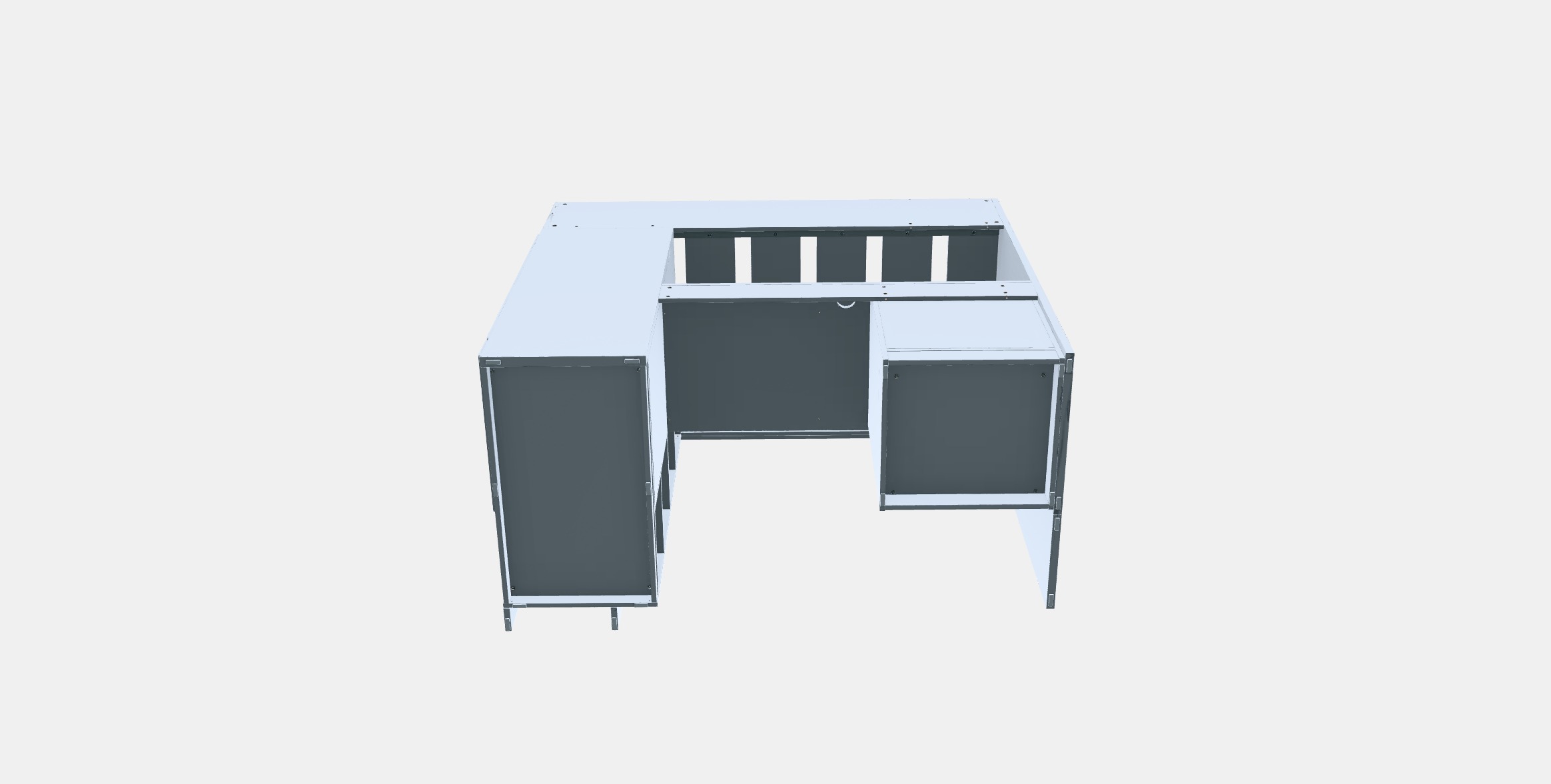 SMASTAD Loft bed 1 Low-poly 3D model_6