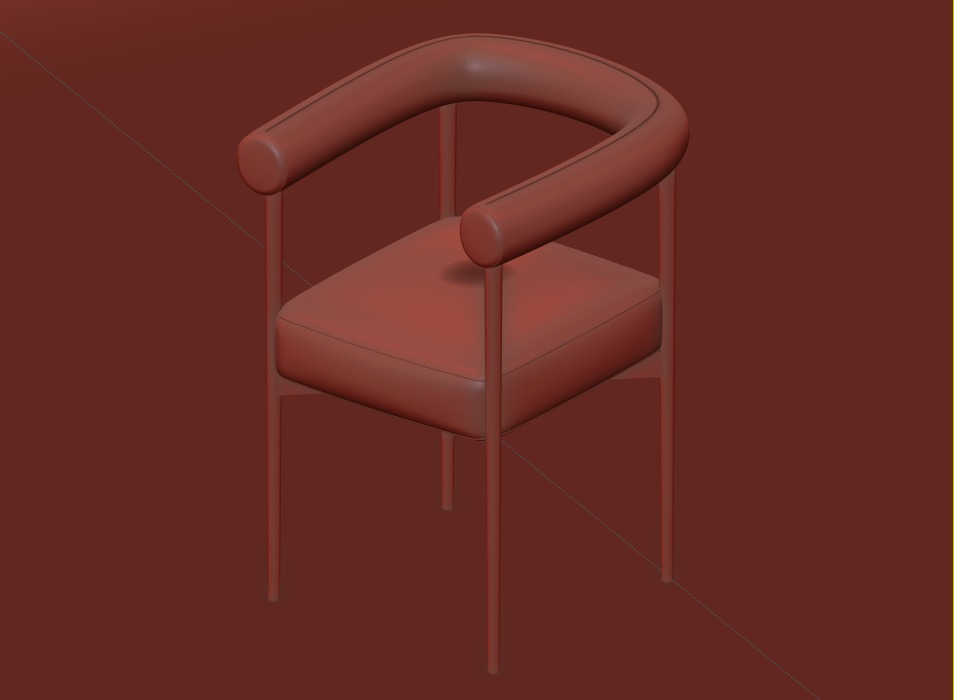 Modern Chair 3D model_6