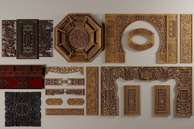 Wood carving Carved wood 3D model