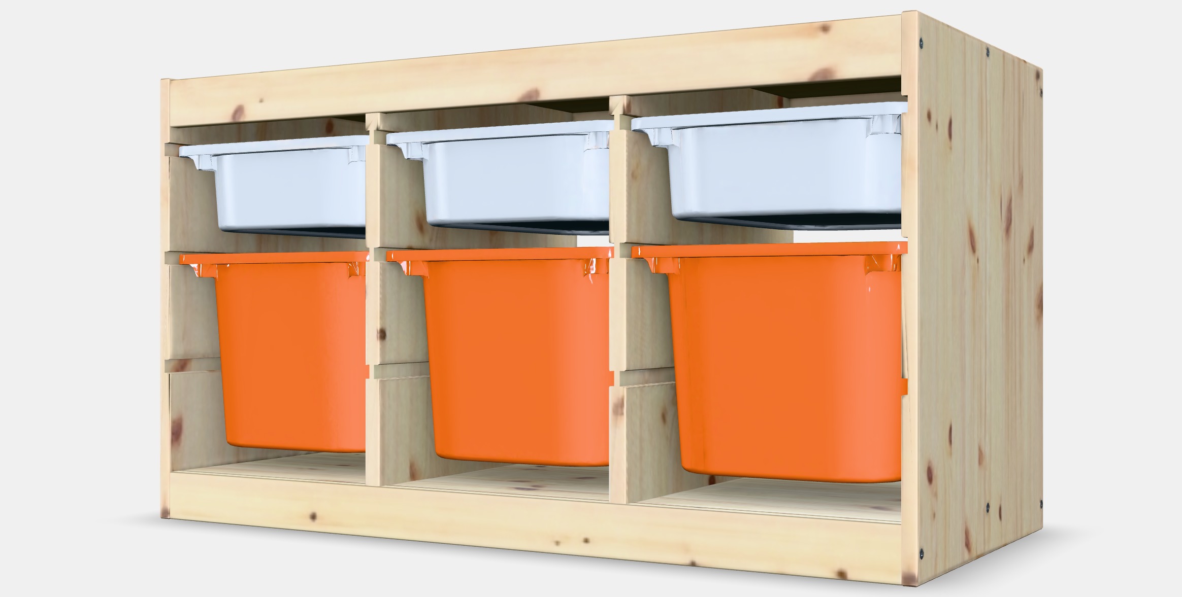 TROFAST Storage combination with boxes 17 Low-poly 3D model_11