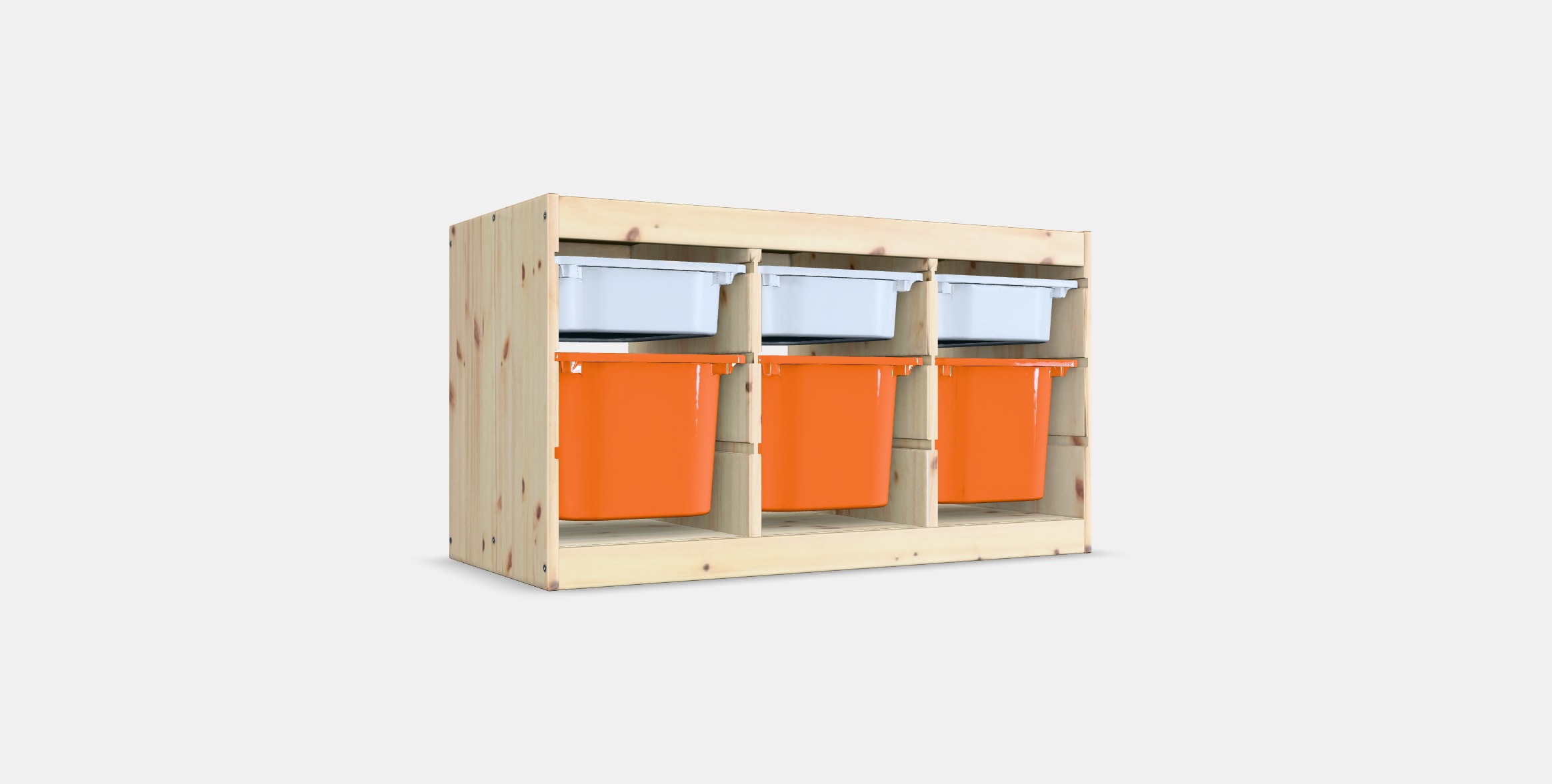 TROFAST Storage combination with boxes 17 Low-poly 3D model_16