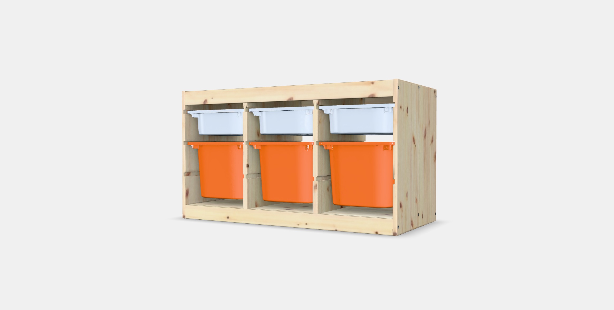 TROFAST Storage combination with boxes 17 Low-poly 3D model_4