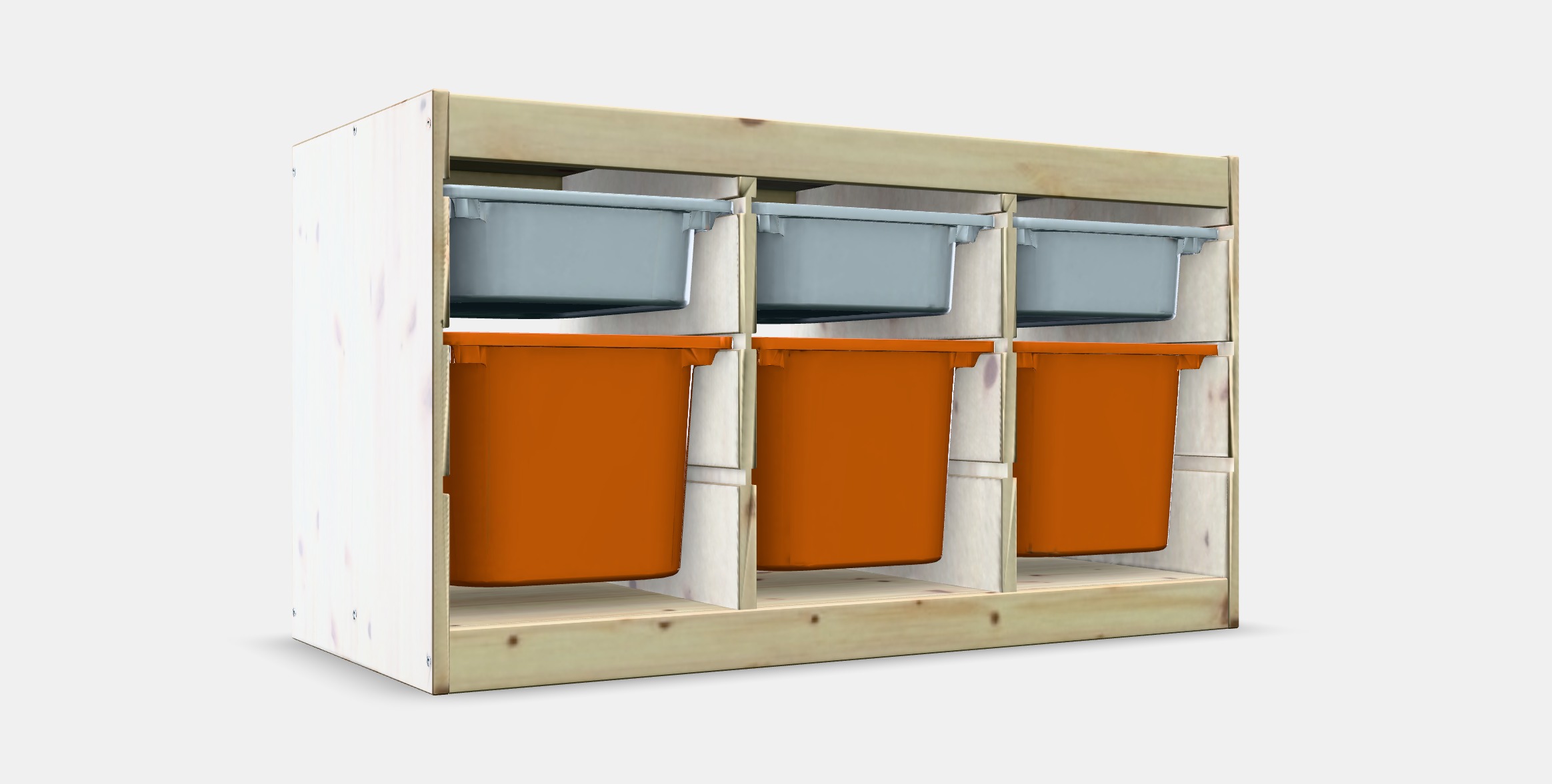 TROFAST Storage combination with boxes 17 Low-poly 3D model_7