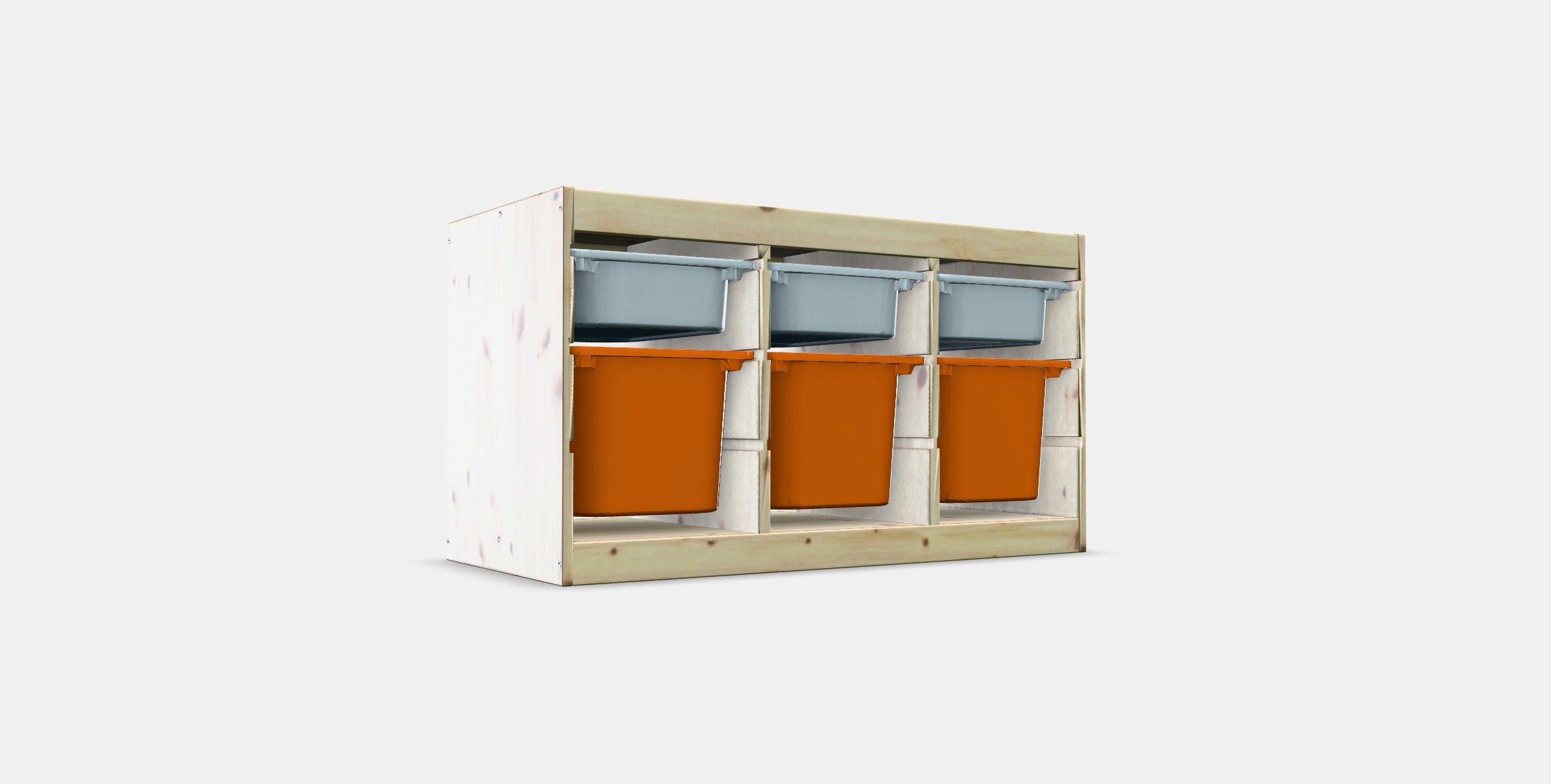 TROFAST Storage combination with boxes 17 Low-poly 3D model_2