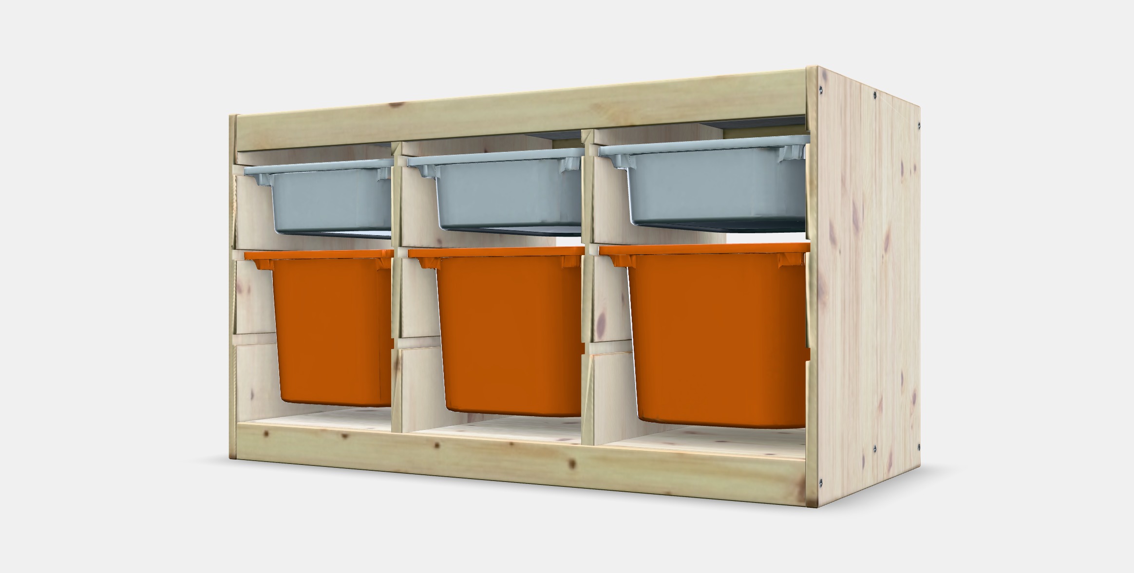 TROFAST Storage combination with boxes 17 Low-poly 3D model_13