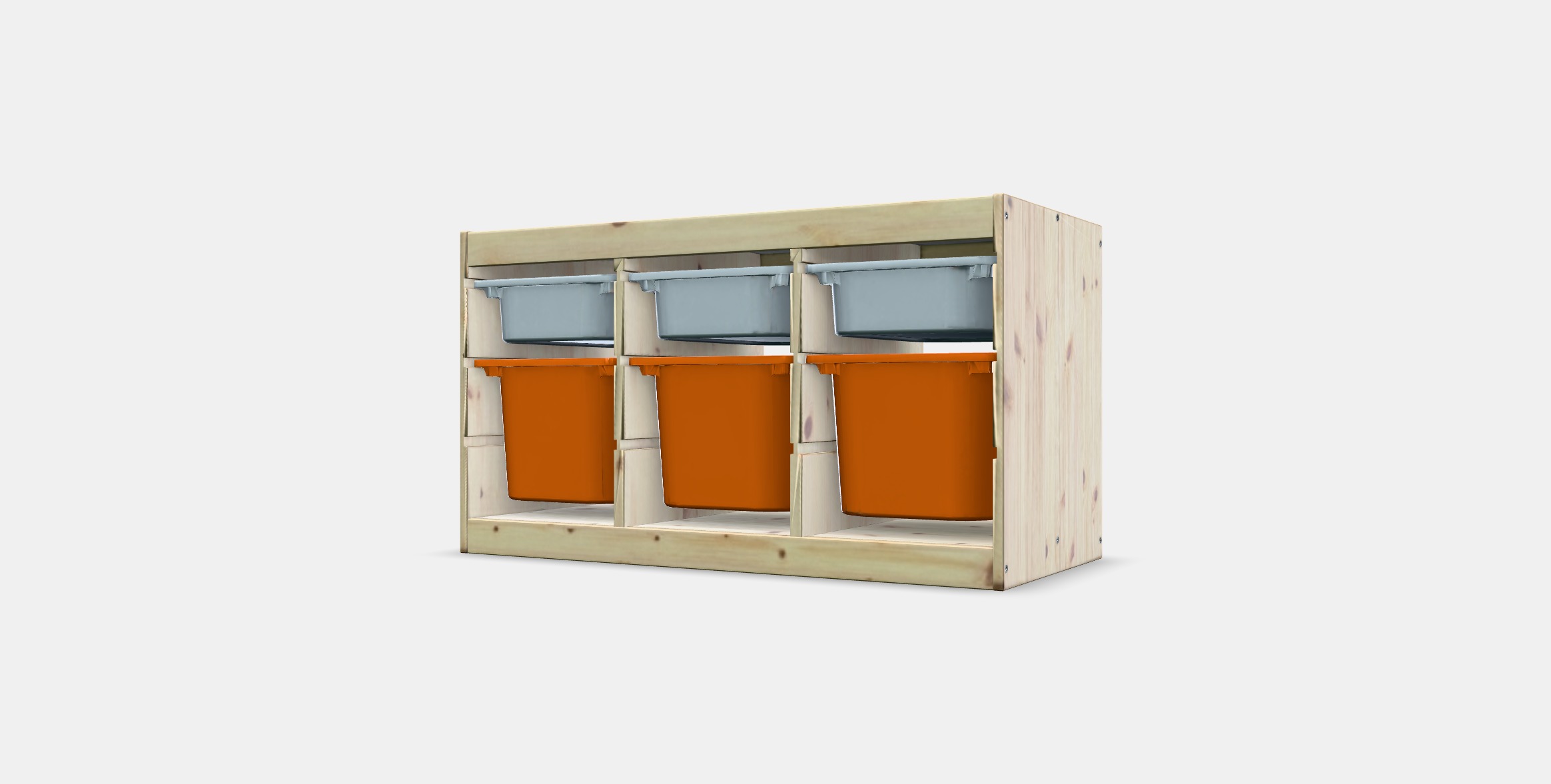 TROFAST Storage combination with boxes 17 Low-poly 3D model_12