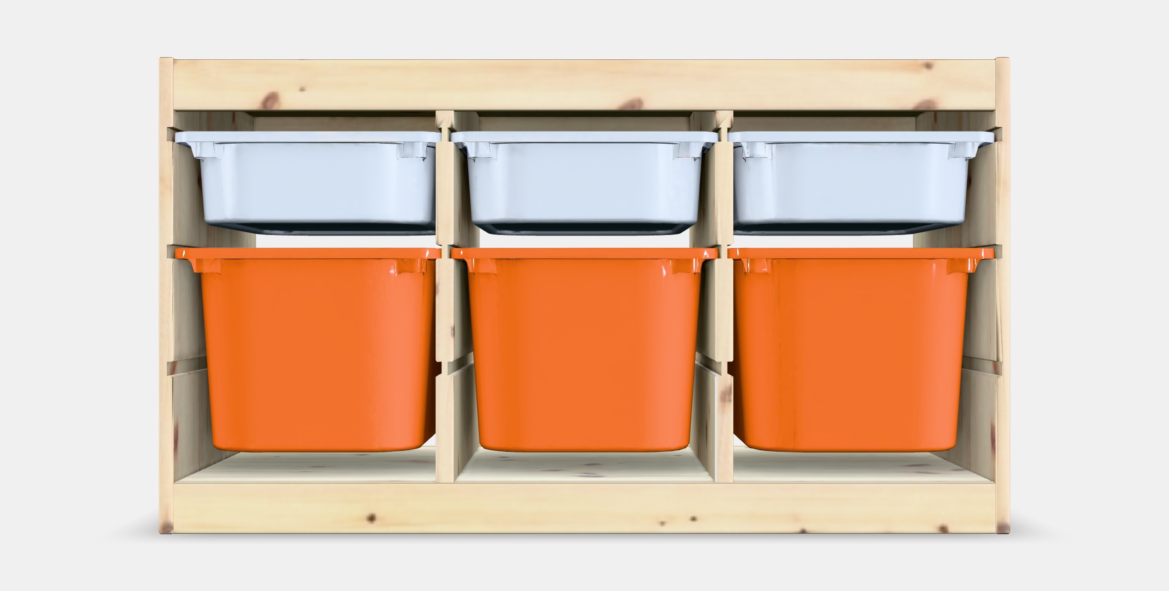 TROFAST Storage combination with boxes 17 Low-poly 3D model_15