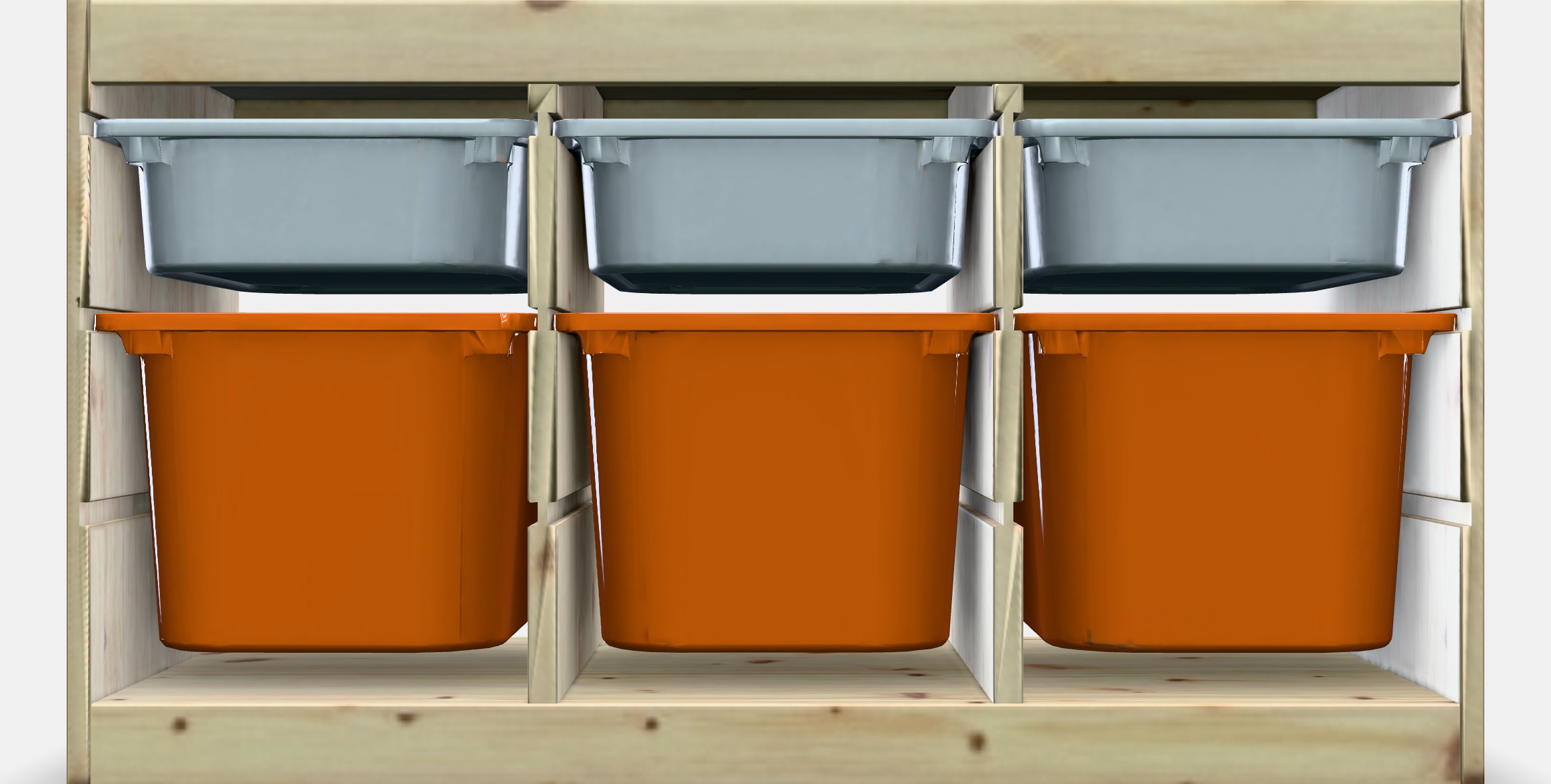 TROFAST Storage combination with boxes 17 Low-poly 3D model_10