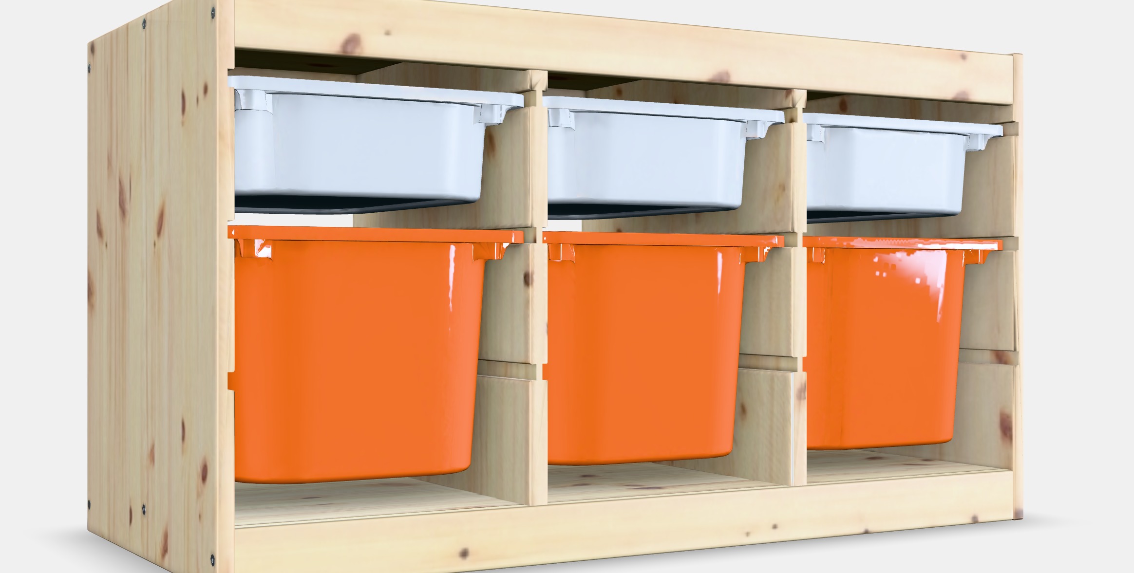 TROFAST Storage combination with boxes 17 Low-poly 3D model_8