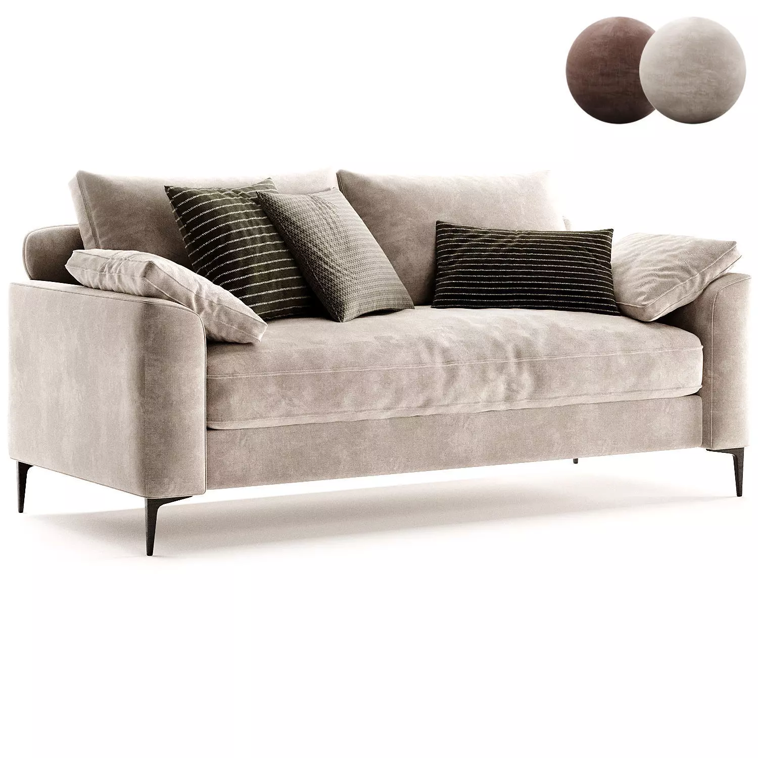 Santiago Pillow Arm Sofa 3D model_0