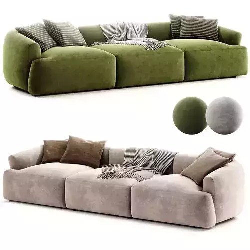 Divano Componibile 3 Posti in Boucle Sofia