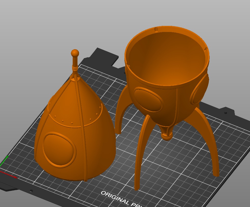Space Ship box  3D print model_2