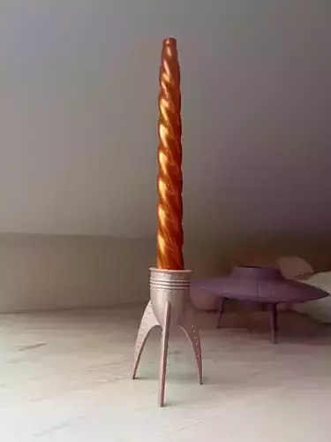 Space ship candle holder