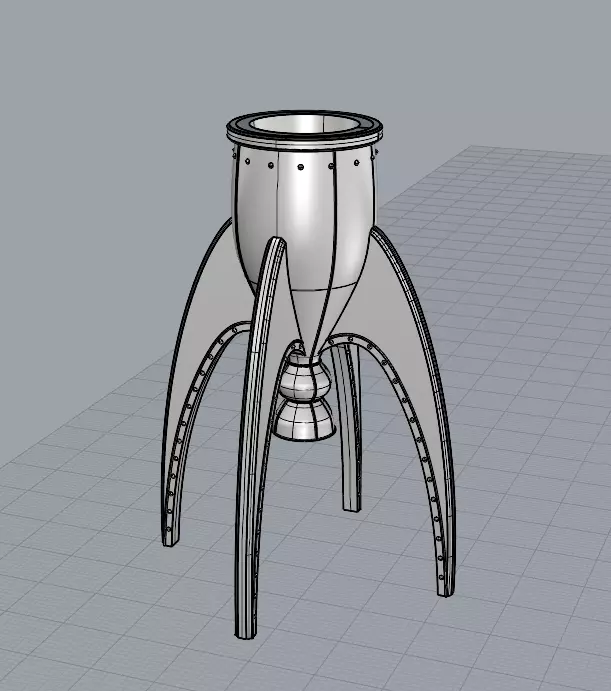 Space Age Candle Holder 3D print model