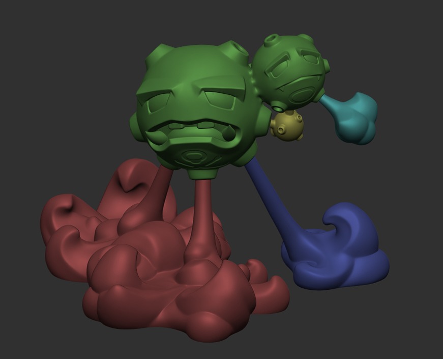Weezing Figurine 3D print model_2