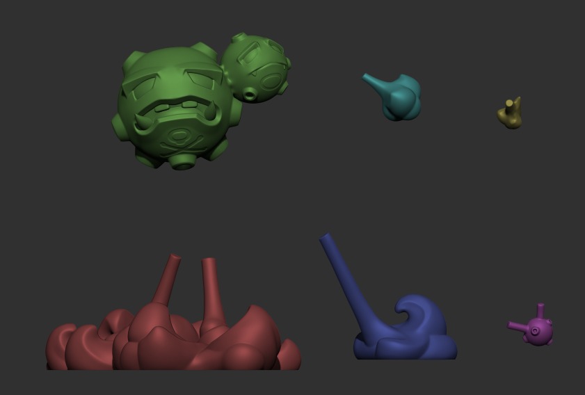 Weezing Figurine 3D print model_3