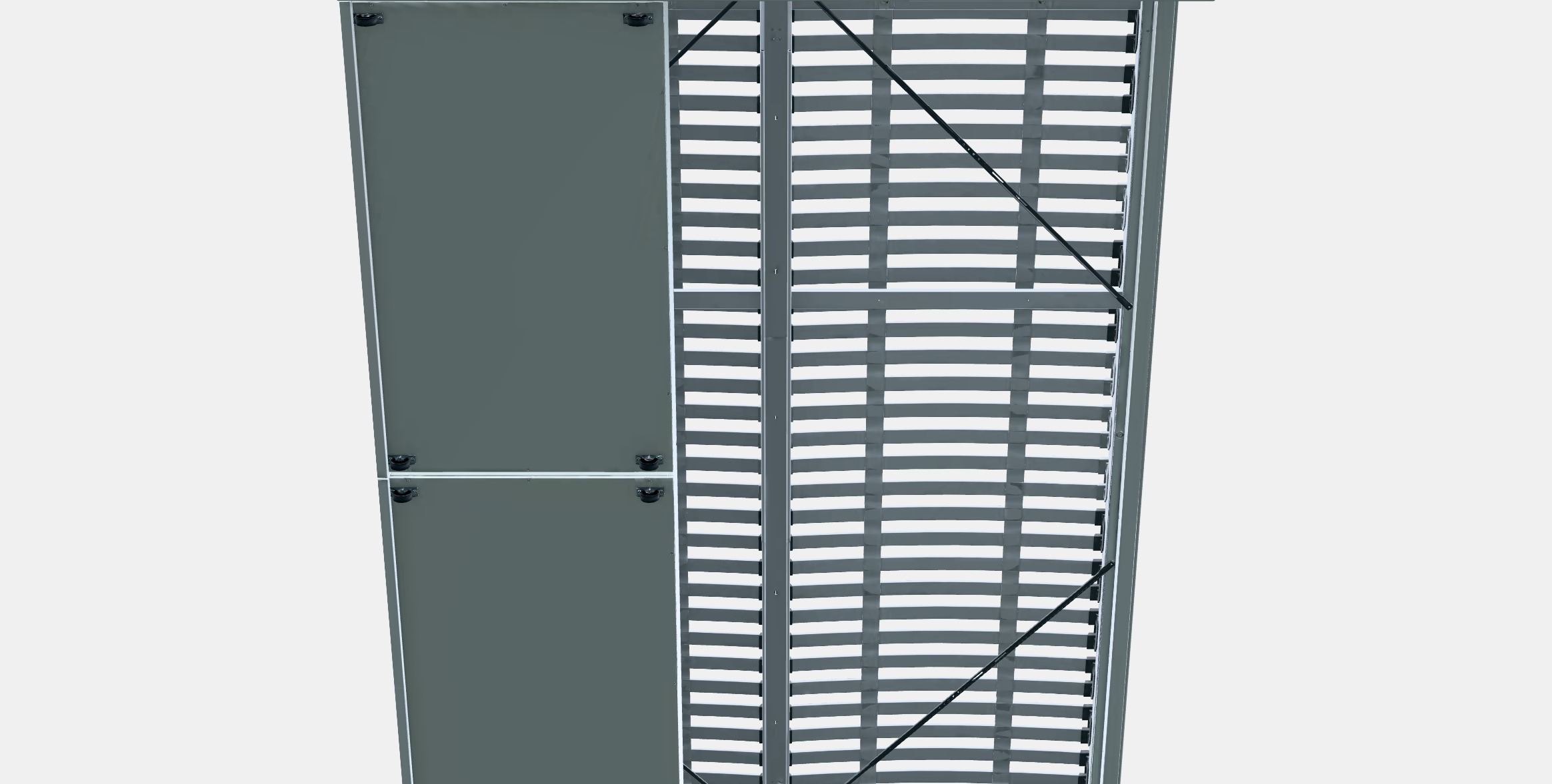 MALM Bed frame high w 2 storage boxes 8 Low-poly 3D model_8