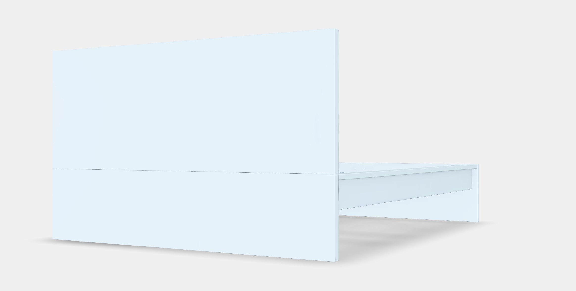 MALM Bed frame high w 2 storage boxes 8 Low-poly 3D model_5