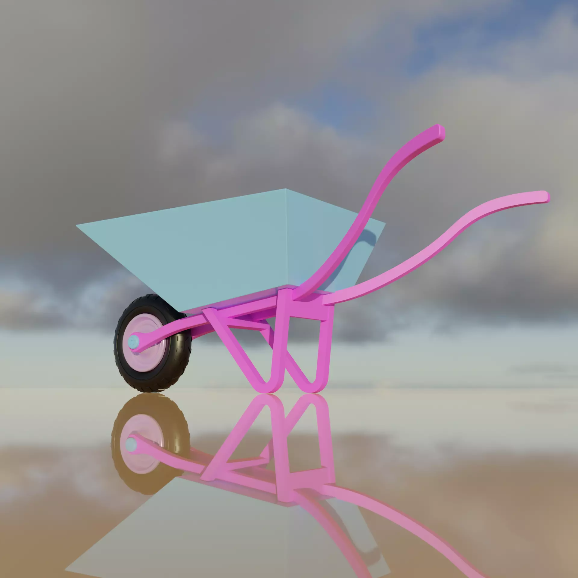 Barrow model for Barbie dollhouse furniture toy  3D print model_0