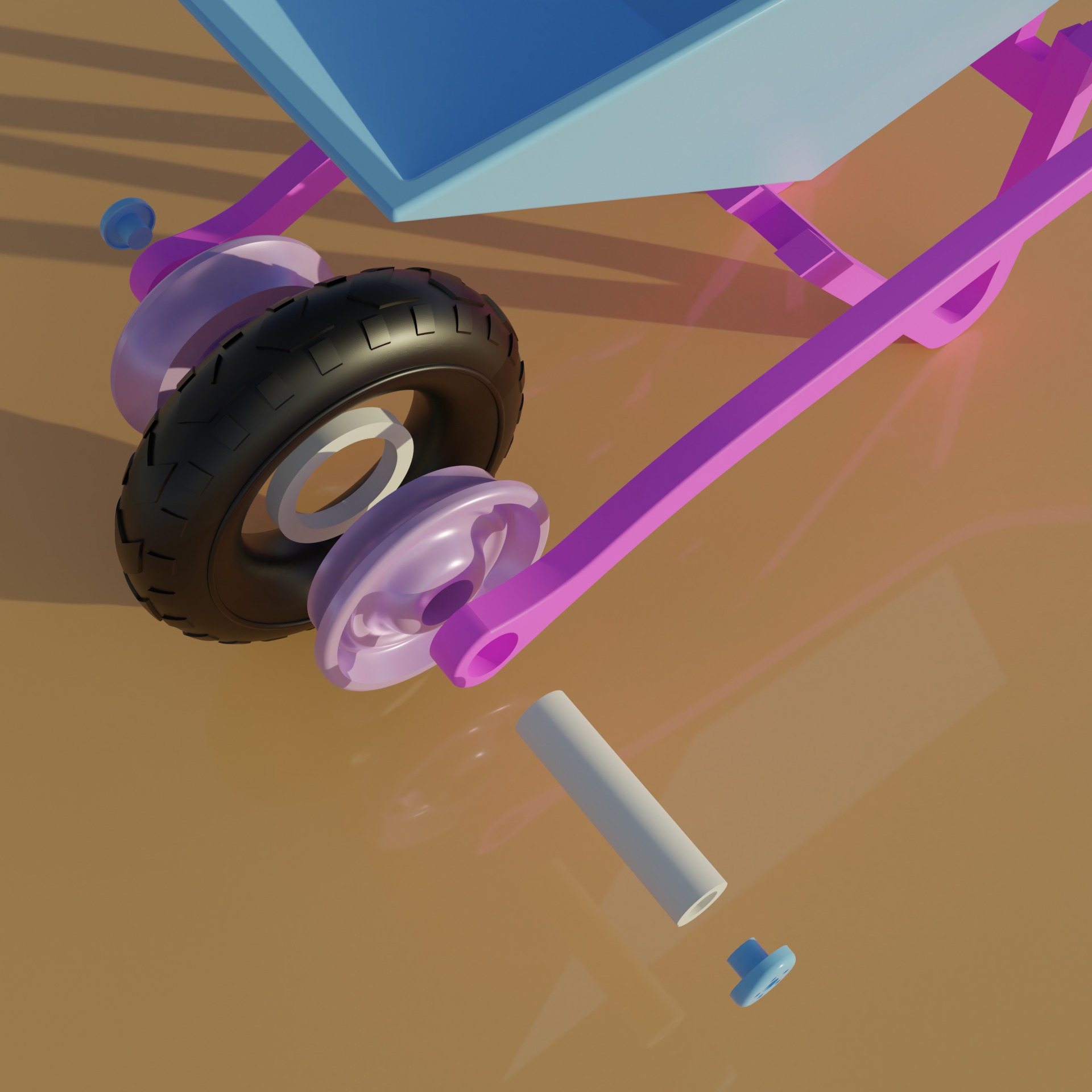 Barrow model for Barbie dollhouse furniture toy  3D print model_5