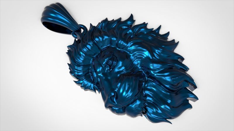 Lion Pendant 3D print model_12