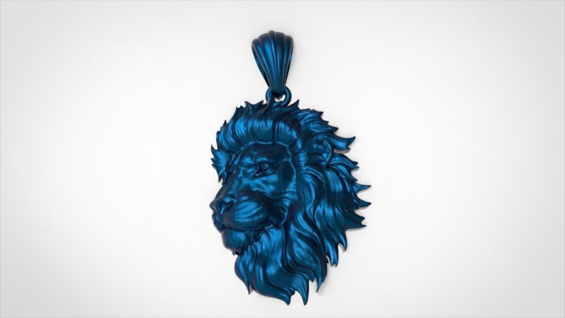 Lion Pendant 3D print model_29