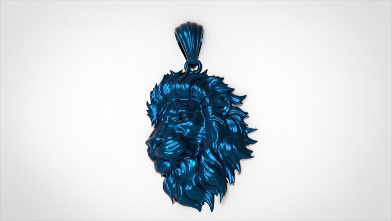 Lion Pendant 3D print model_28