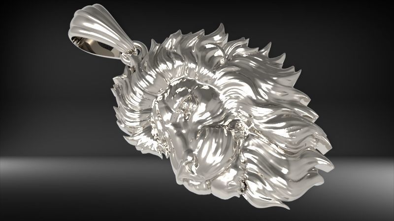 Lion Pendant 3D print model_1