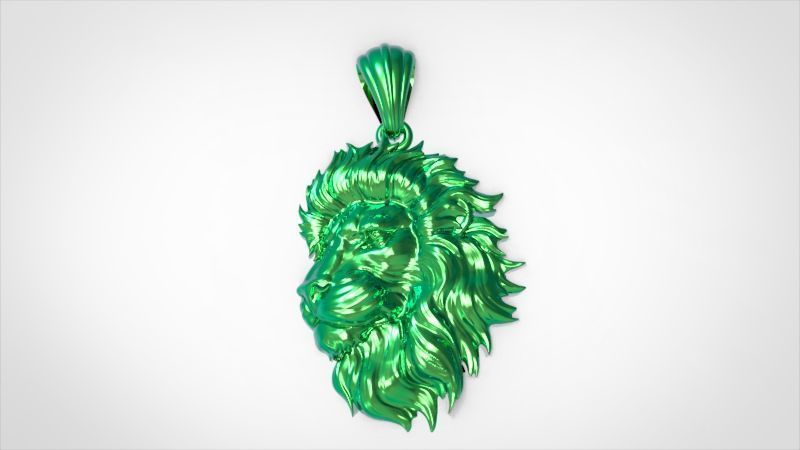 Lion Pendant 3D print model_27