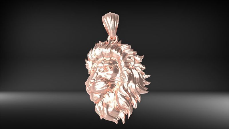 Lion Pendant 3D print model_22