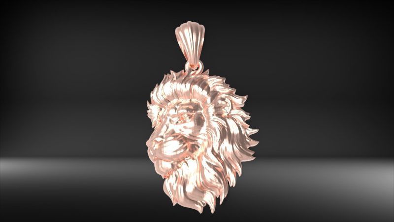 Lion Pendant 3D print model_25