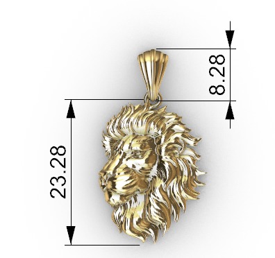 Lion Pendant 3D print model_14